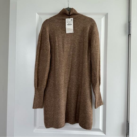 ZARA Knit Sweater Wool Blend Oversized Dress - Picture 8 of 9